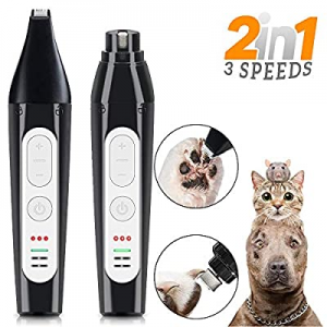 One Day Only！HeiYi Dog Nail Grinder Dog Nail Trimmer 2 in 1 now 50.0% off , Multifunctional 3 Spee..