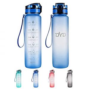 One Day Only！DYD Water Bottle with Time Marker - 32oz Motivational Time Water Bottle now 40.0% off..