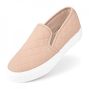 One Day Only！40.0% off JENN ARDOR Women’s Slip On Sneakers Perforated/Quilted Casual Shoes Fashion..
