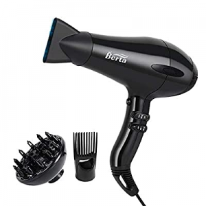 Blow Dryer- 1875W Professional Infrared Ionic Hair Dryers with Diffuser, Ceramic Low Noise Hair Blow