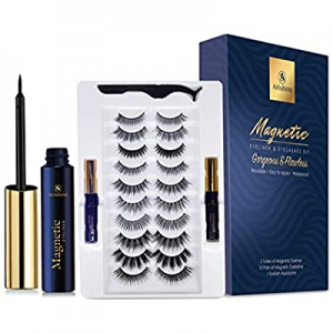Magnetic Eyeliner and Lashes Magnetic Eyelashes Natural Look Kit False Lashes 10 pairs with Magnetic