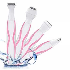 4IN1 Bikini Trimmer for Women,Electric Razor for Women,Facial Hair Remover,Nose Ear Trimmer, Women E