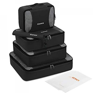 Gonex Packing Cubes Set now 50.0% off , Lightweight Travel Luggage Suitcase Organizers Bags 5pcs +..