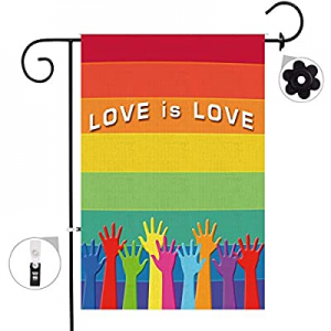 80.0% off Bonsai Tree Gay Pride Rainbow Seasonal Burlap Garden Flag Banner Decorative Outdoor Doub..