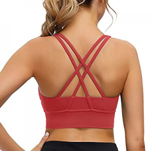 One Day Only！Lykoxa Sports Bras for Women now 30.0% off , Cross Back Strappy Padded Bras for Yoga ..