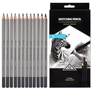One Day Only！Professional Drawing Sketching Pencil Set - 12 Pieces Drawing Pencils 10B now 40.0% o..
