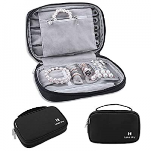 Jewelry Organizer Bag Travel Jewelry Storage Cases Lekesky Portable Jewelry Case for Necklaces now..