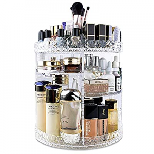 InnSweet Makeup Organizer now 40.0% off , 360-Degree Rotating Cosmetic Storage Shelf, Adjustable M..