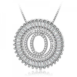 HOTIE Silver A-Z Alphabet Pendant Necklaces Charms Women Initial Letter Chain Necklace now 50.0% o..