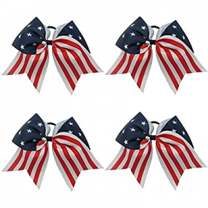 40.0% off CN 4th of July Hair Bows Patriotic Cheerleader Hair Bows American Flag Hair Bows for Che..