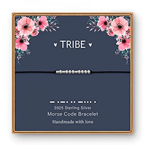 MONOZO Morse Code Bracelets for Women now 50.0% off , S925 Sterling Silver Beads Morse Code Strand..