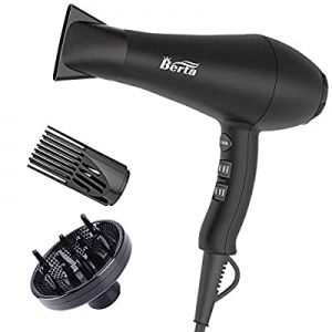 1875W Ionic Hair Dryer with Diffuser, Professional Powerful Fast Dry Blow Dryer with Concentrator At