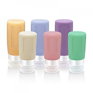 Cololabis Travel Bottles TSA Approved,Leak-Proof Silicone Travel Size Containers Set with Bag for To