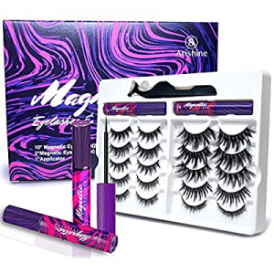 Arishine 3D 5D Magnetic Eyelashes Kit Magnetic Eyeliner For Use with Magnetic False Lashes Natural L