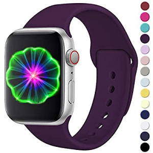 Laffav Compatible with Apple Watch Band 40mm 38mm, for Women Men, Silicone Sport Replacement Band Co