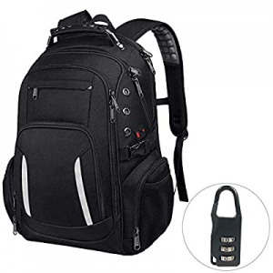 Large Laptop Backpack for Men, 15.6 17 17.3 Inch Computer Compartment Business Traveling Bookbag