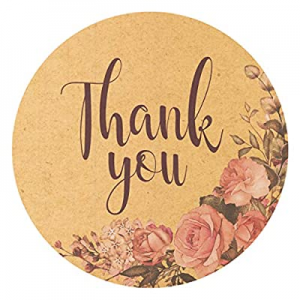 SylkyClover Thank You Stickers Roll - 1.5" Floral 500 Count Thank You Labels now 25.0% off , Thank..