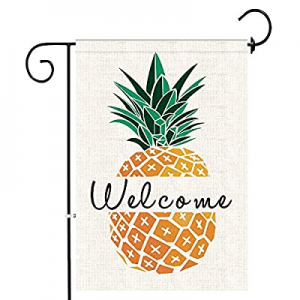 One Day Only！Bonsai Tree Pineapple Garden Flag Welcome now 80.0% off , Double Sided Premium Burlap..