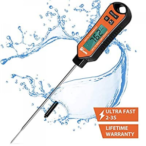One Day Only！1Easylife Waterproof Digital Meat Thermometer for Grilling with Hold & Calibration no..