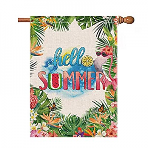 One Day Only！Hexagram Flamingo Summer Flags 28 x 40 Double Sided now 80.0% off ,Decorative Yard Bu..