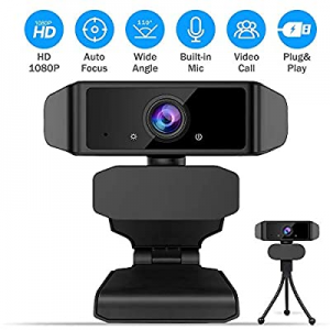 Webcam with Microphone now 50.0% off , X-Kim Full HD 1080P Streaming Webcam Computer Web Camera Wi..