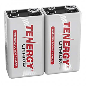 Tenergy 9V Lithium Batteries, 1200mah Non-Rechargeable Batteries,10 Years Shelf Life Lithium 9 Volt