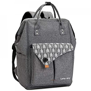 Lekesky Laptop Backpack 15.6 Inch Stylish Women Computer Backpack School Backpack Water Repellent Tr