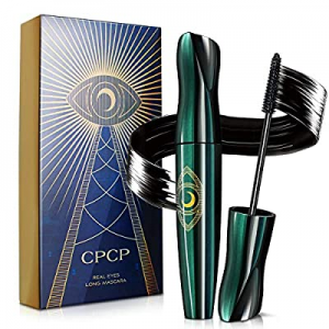 Natural Waterproof Lash Mascara Black, 4D Silk Fiber Eyelash Mascara Makeup, Lengthening and Thick,