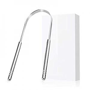 Tongue Cleaner Tongue Scraper - Stainless Steel Tongue Brush Eliminate Bad Breath With Non-synthetic