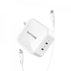 USB C Charger, RAVPower 90W 2-Port Wall Charger PD 3.0 GaN Tech Type C Fast Charging Adapter Compati