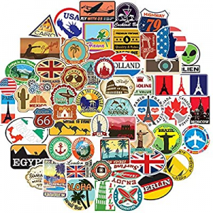 HCNOCNB Travel Stickers of World Famous Tourism Country and Regions Logo for Travel Map National F..