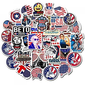 Tool Box Stickers for Hard Hat(50pcs) America Flag Decals for Helmet Patriotic USA Stickers for Ad..