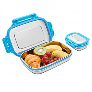 G.a HOMEFAVOR Set of 2 Stainless Steel Bento Lunch Box Food Container Storage for Kids or Adults n..