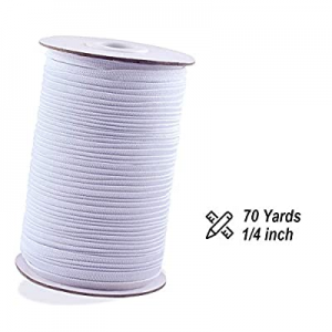 Vanansa 1/4” Elastic Bands for Sewing now 60.0% off , Braided Elastic Rope for Wigs, 70 Yards Elas..