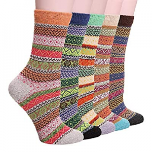Womens Thick Warm Wool Socks Knit Comfort Casual Cotton winter Crew Socks Gifts now 50.0% off 