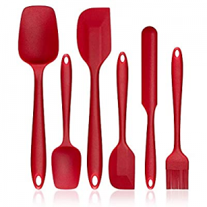 Silicone Spatula Set now 40.0% off , G.a HOMEFAVOR Heat-Resistant Spatula - One Piece Seamless Des..