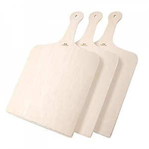 One Day Only！Wood Pizza Peel 12x16 inch 3-Piece now 40.0% off , Premium Large Pizza Paddle, Wooden..