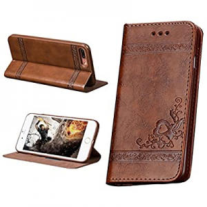 VIGOROSO Luxury Embossed Floral PU Leather Magnetic Wallet Phone Case Phone Cover 5 6 6S 7 Plus