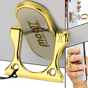 MOBI HANDLE Phone Ring Holder - 3-Finger Grip Kickstand, Comfortable Slim Secure, Durable Metal, Ide