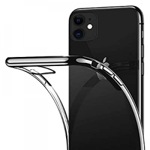 THREEBEES iPhone 11 Case, Clear Soft Slim Fit Thin Cover with Premium Flexible Chrome Bumper Protect