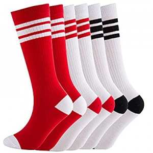 NEVSNEV Knee High Tube Socks Comfortable and Breathable with Triple Stripes for Boys now 75.0% off..