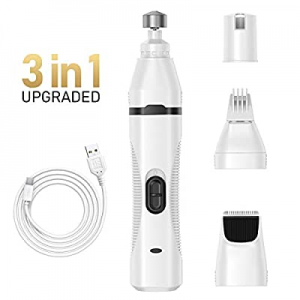 AIRXWILLS Dog Nail Grinder now 50.0% off , Claw Care Trimmers Pet Trimmer Clippers, 3 in 1 USB Rec..