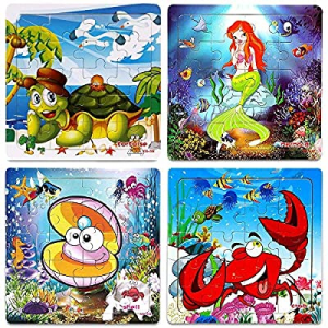 50.0% off Wooden Jigsaw Puzzles for Kids Age 2-5 Year Old Animals Preschool Puzzles for Toddler Ch..