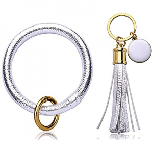 One Day Only！60.0% off Key Chains Ring Bracelet for Women Tassel - Bangle Round Keychain Rings for..