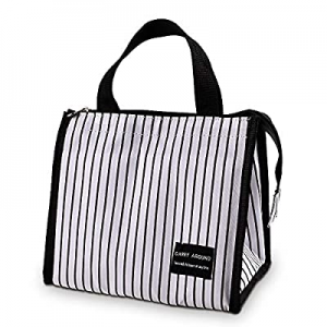Portable Lunch Bag now 70.0% off , Lunch Tote, Zebra Stripes Insulated lunch bag For Men, Women, C..