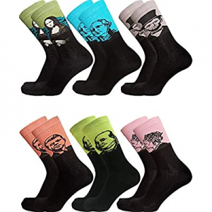 80.0% off SIXDAYSOX Dress Socks for Men Funny Socks Patterned Novelty Crazy Socks Women Cotton Cre..