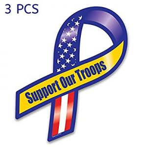 Support Our Troops 8" Magnet (American Flag Design) Patriotic Ribbon 3 PACK now 30.0% off 