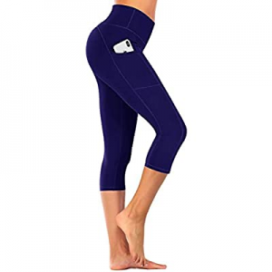 Yoga Pants with Pockets for Women-Tummy Control Bike Higa Waist Capri Leggings now 50.0% off 
