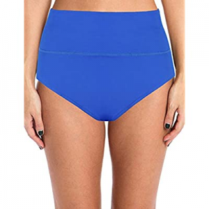 URqvick Women's Solid Color High Waisted Bikini Bottom Shorts Plus Size Swimsuit Briefs now 70.0% ..