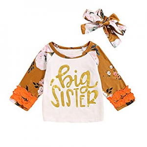 Aslaylme Big Sister Little Sister Matching Outfits Floral Pant Clothes Set now 60.0% off 